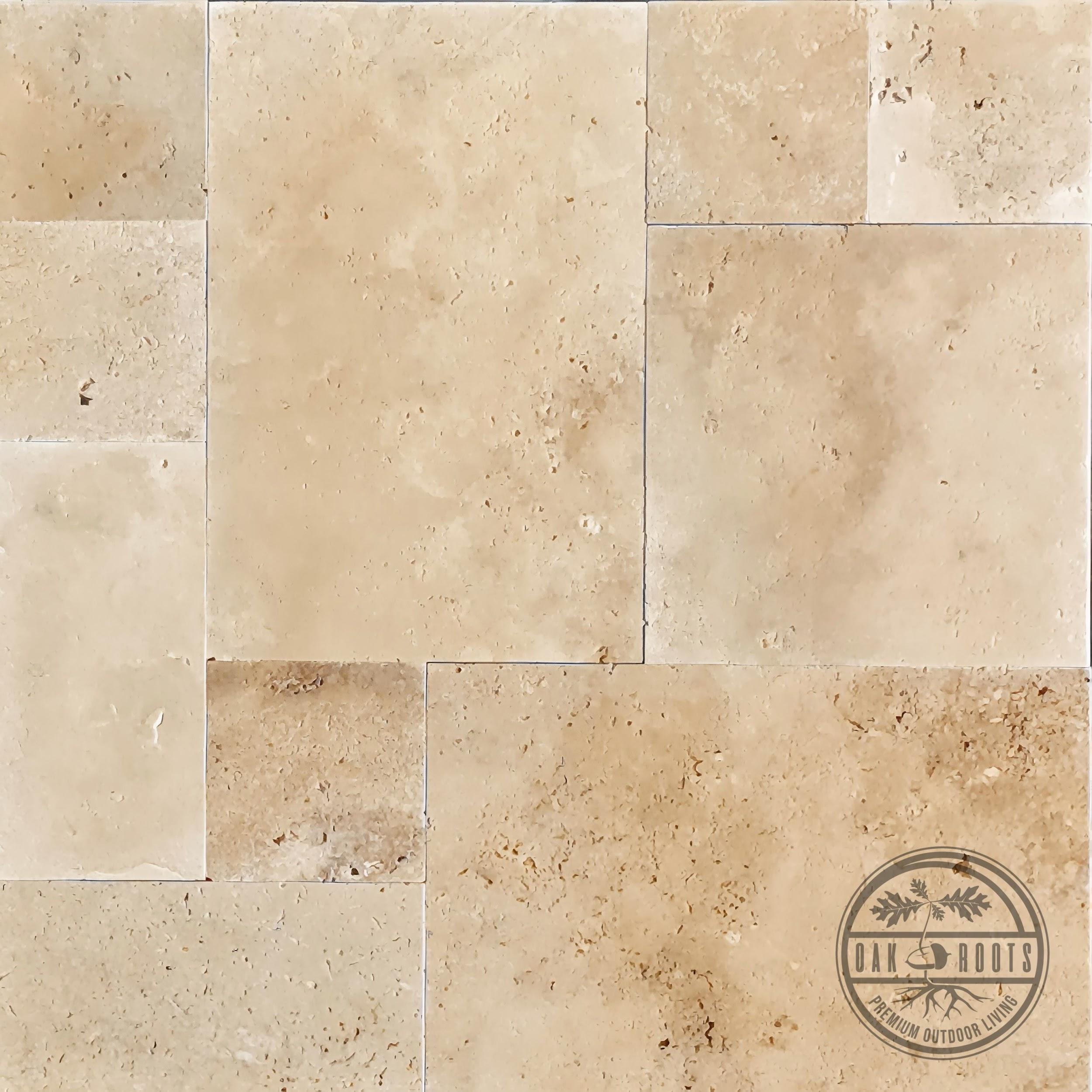 Ivory Classic Travertine paver installation Milan Indiana