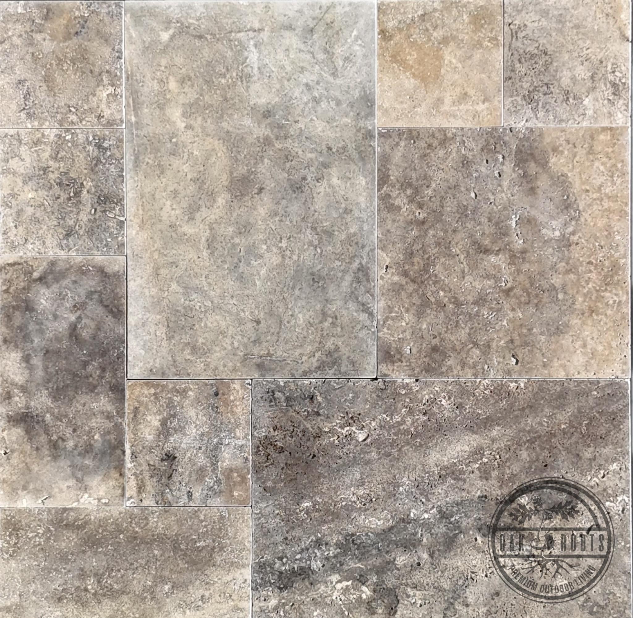 Silver Blend Travertine paver Milan Indiana