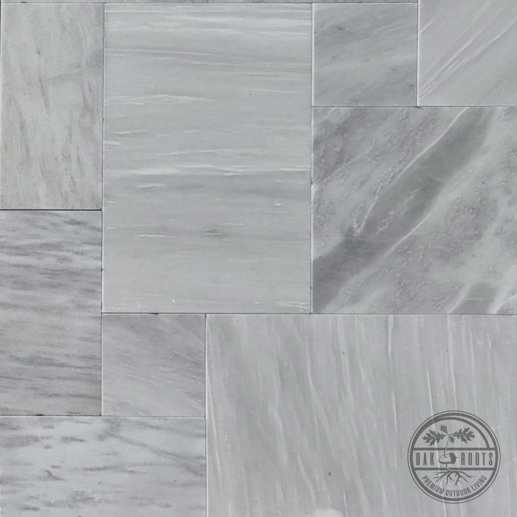 White Aurora Marble pavers Indiana