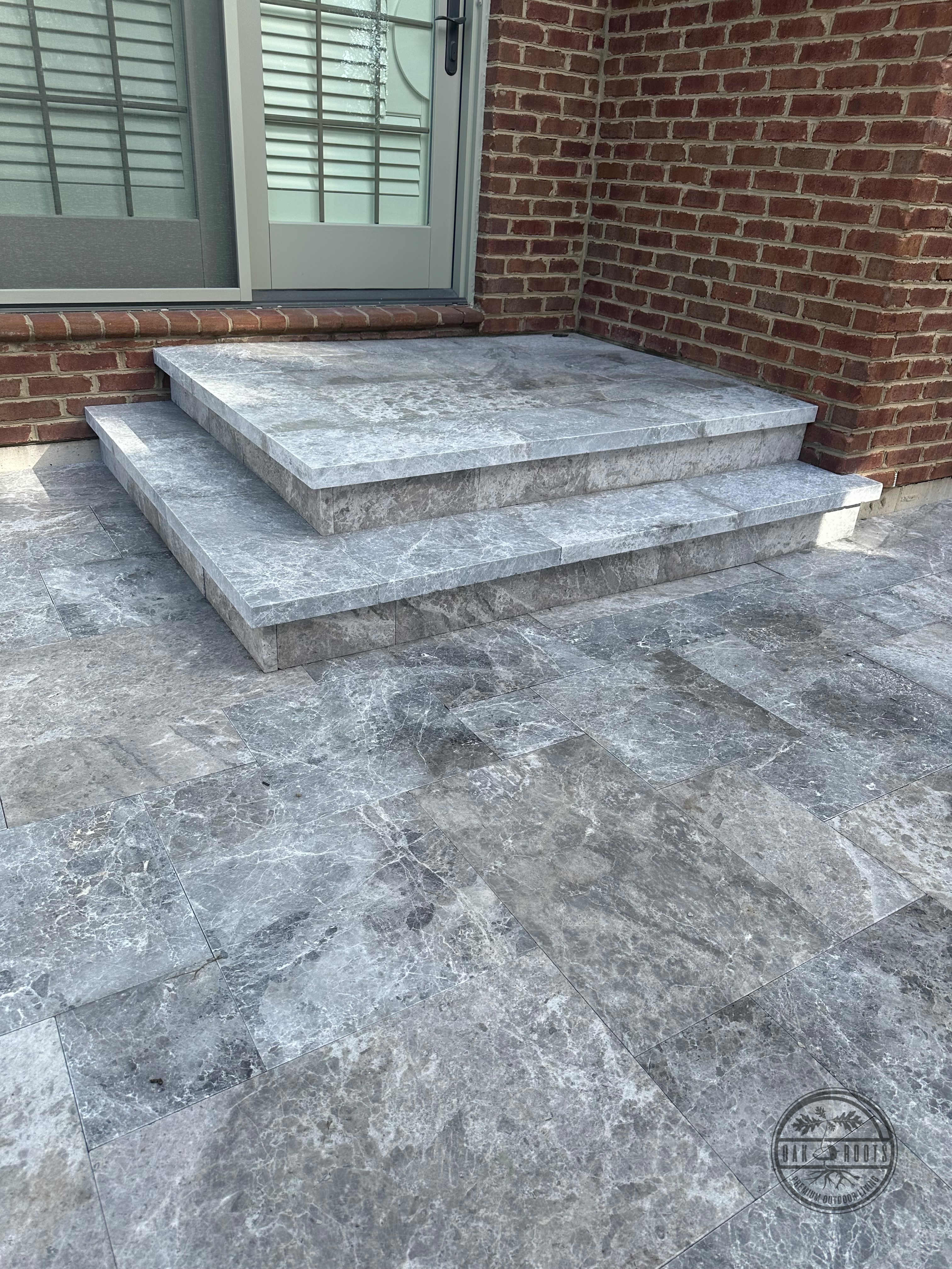 Custom hardscape walkway by Oak Roots LLC Milan Indiana