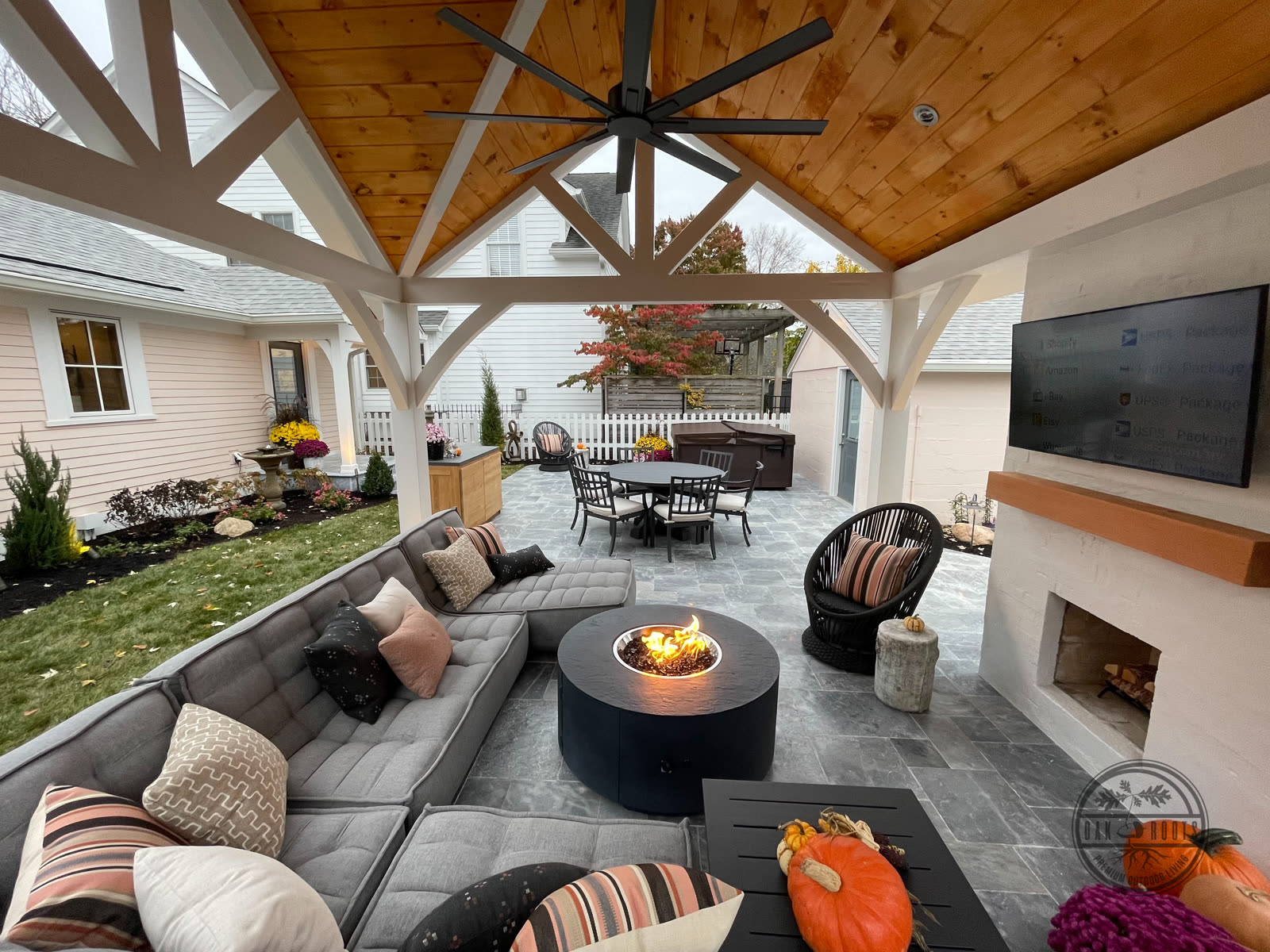 Oak Roots custom timber frame structure