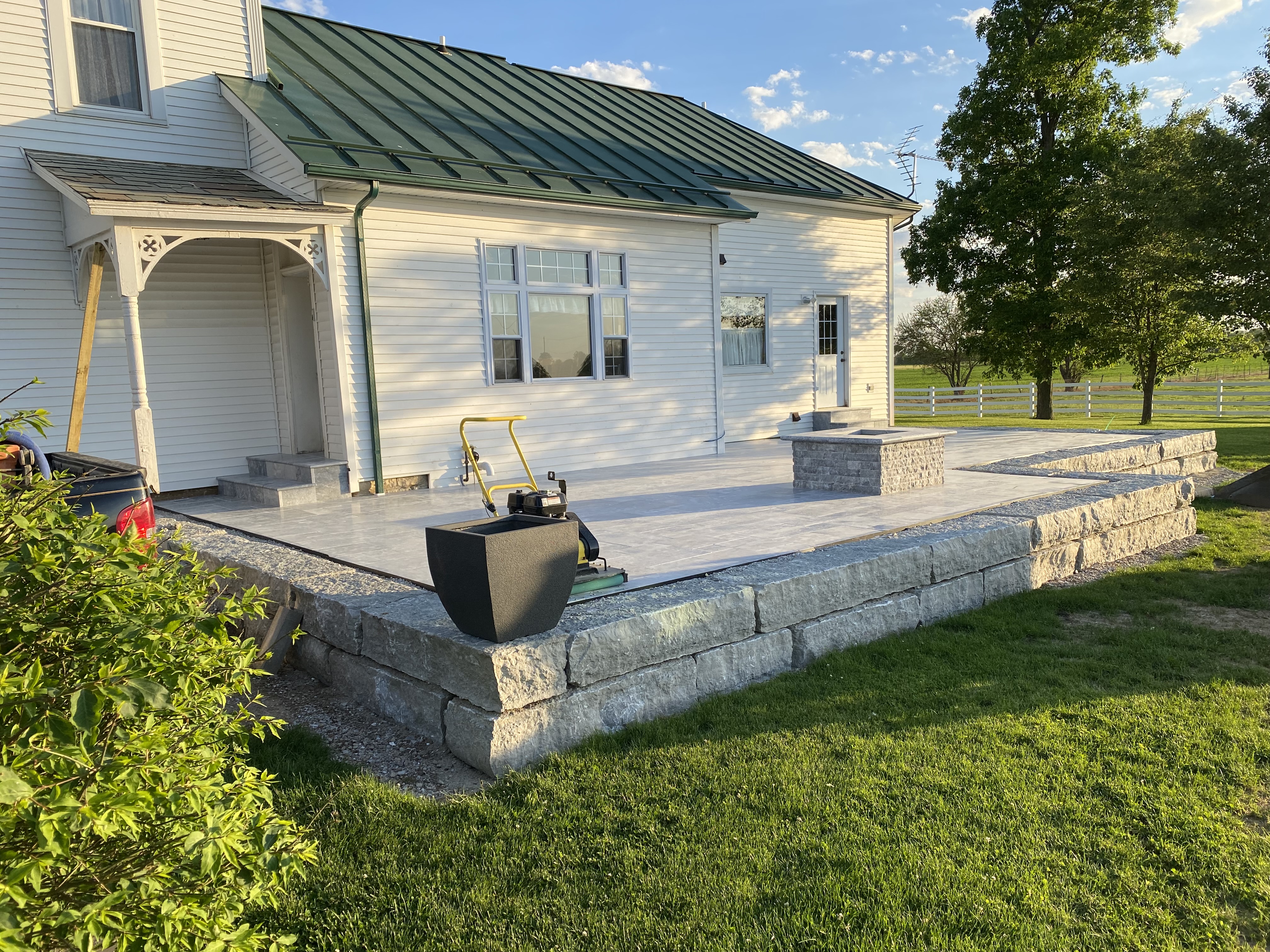 Block retaining wall by Oak Roots LLC Milan Indiana